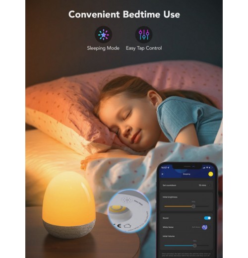 RGBIC Night Light with Color Customization Options